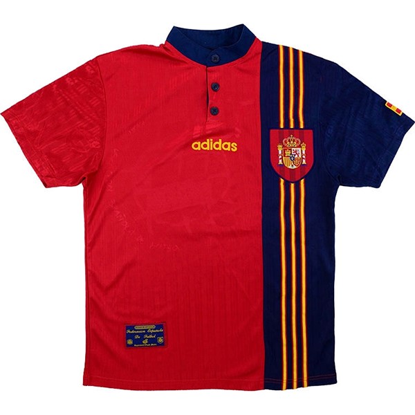 Camiseta España Replica Primera Ropa Retro 1996 Rojo